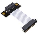 PCIe 4.0 x4 Male Down R/A to x1 Female Up R/A Extension Cable, 85-ohm Low Impedance