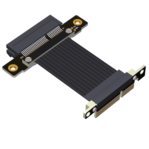 P4-X4MDR-X4F PCIe 4.0 x4 Male Down R/A to x4 Female Extension Cable