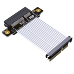 P4-X4MDR-X4F-LI PCIe 4.0 x4 Male Down R/A to x4 Female Extension Cable, 85-ohm Low Impedance