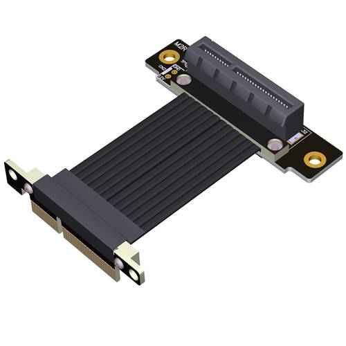 P4-X4MUR-X4FDR PCIe 4.0 x4 Male Up R/A to x4 Female Down R/A Extension Cable