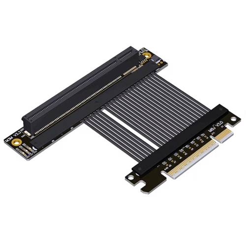 P4-X8M-X16FUR PCIe 4.0 x8 Male to x16 Female Up R/A Extension Cable