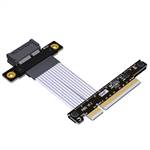 P4-X8M-X1F-LI PCIe 4.0 x8 Male to x1 Female Extension Cable, 85-ohm Low Impedance