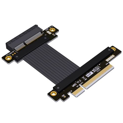 P4-X8M-X4F PCIe 4.0 x8 Male to x4 Female Extension Cable