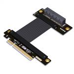 PCIe 4.0 x8 Male to x4 Female Down R/A Extension Cable