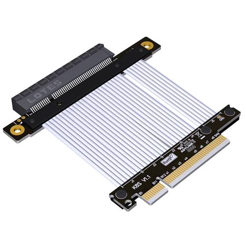 P4-X8M-X8F-LI PCIe 4.0 x8 Male to x8 Female Extension Cable, 85-ohm Low Impedance
