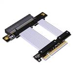 PCIe 4.0 x8 Male to x8 Female Extension Cable, Support SMBUS, 85-ohm Low Impedance