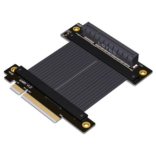 P4-X8M-X8FDR PCIe 4.0 x8 Male to x8 Female Down R/A Extension Cable