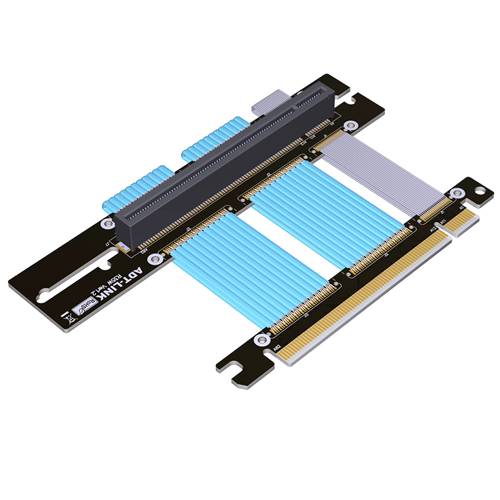 P4BL-X16M-X16FRA PCIe 4.0 x16 Male to x16 Female R/A Blue Extension Cable