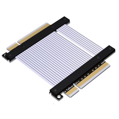 P4X8-CRO-M-M-LI PCIe 4.0 x8 Tx to Rx Cross Over Jumper Cable, Male to Male, 85-ohm Low Impedance