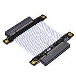 PCIe 4.0 x8 Tx to Tx Straight Through Jumper Cable, Female to Female, 85-ohm Low Impedance