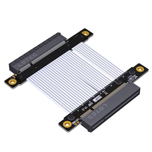 P4X8-STR-F-F-LI PCIe 4.0 x8 Tx to Tx Straight Through Jumper Cable, Female to Female, 85-ohm Low Impedance