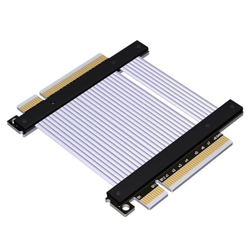 P4X8-STR-M-M-LI PCIe 4.0 x8 Tx to Tx Straight Through Jumper Cable, Male to Male, 85-ohm Low Impedance