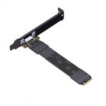 PCIe 5.0 M.2 NVMe Key-M Male to OCulink SFF-8611 SFF-8612 Extension Cable with Full-height Bracket