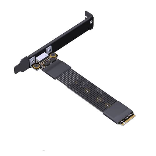 P5-M2N-8612F PCIe 5.0 M.2 NVMe Key-M Male to OCulink SFF-8611 SFF-8612 Extension Cable with Full-height Bracket