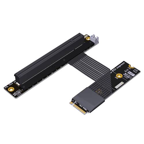 P5-M2N-X16FUR M.2 NVMe Male to PCIe 5.0 x16 Female Up R/A Extension Riser Cable