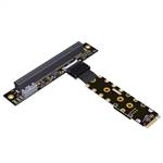 M.2 NVMe Male to PCIe 5.0 x16 Female Up R/A FFC Extension Riser Cable