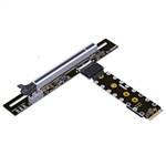 M.2 NVMe Male to PCIe 5.0 x16 Female Up R/A FFC Extension Riser Cable with Lock