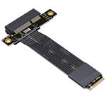 M.2 NVMe Male Turn 180 Degree to PCIe 5.0 x4 Female Extension Cable