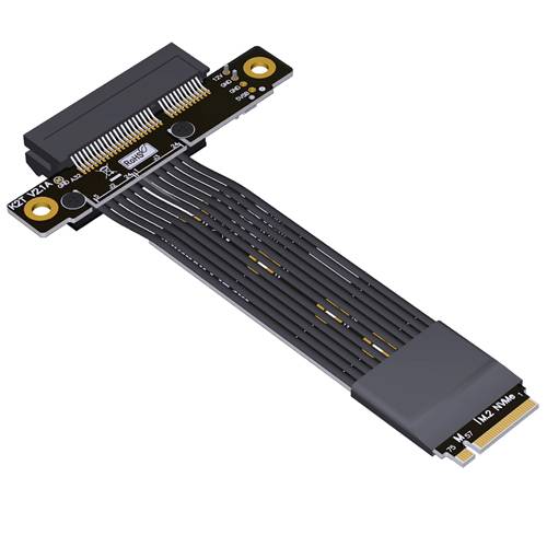 P5-M2N180-X4F M.2 NVMe Male Turn 180 Degree to PCIe 5.0 x4 Female Extension Cable