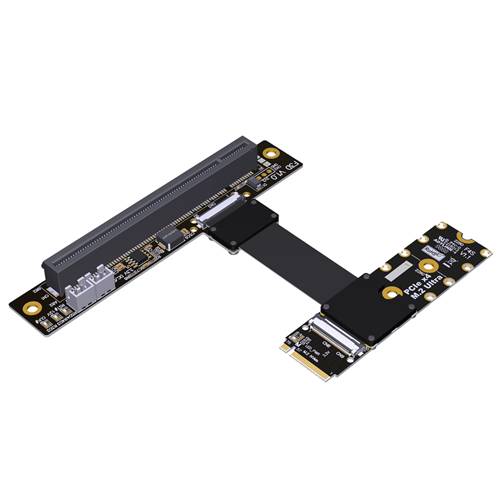 P5-M2NRB-X16FUR-FFC M.2 NVMe Male Right Bend to PCIe 5.0 x16 Female Up R/A FFC Extension Riser Cable