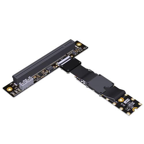 P5-RM2N-X16FUR-FFC M.2 NVMe Male Reverse to PCIe 5.0 x16 Female Up R/A FFC Extension Riser Cable