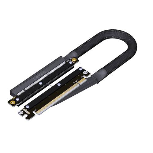P5-X16MLS-X16FRS PCIe 5.0 x16 Male LSE(Left Side Exit) to x16 Female RSE(Right Side Exit) Extension Cable