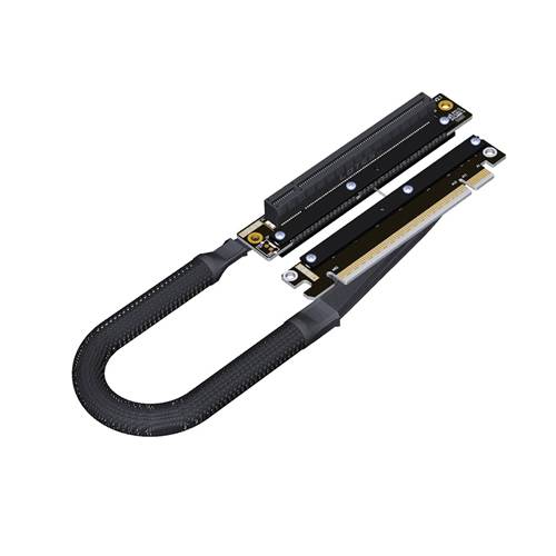 P5-X16MRS-X16FRA PCIe 5.0 x16 Male RSE(Right Side Exit) to x16 Female R/A Extension Cable