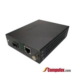 1-port FE SFP & 1-port 10/100Base-T RJ45 Fast Ethernet SFP PoE Media Converter
