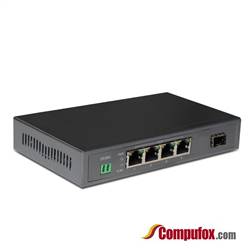 1-port FE SFP & 4-port 10/100Base-T RJ45 Fast Ethernet SFP PoE Media Converter