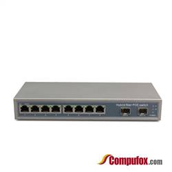 2-port FE SFP & 8-port 10/100Base-T RJ45 Fast Ethernet SFP PoE Media Converter