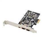 PCIe x1 3-port 1394A FireWire 400 Adapter Card