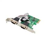 PCIe x1 AX99100 2-port DB9 RS232 Serial Adapter Card with 16950 UART