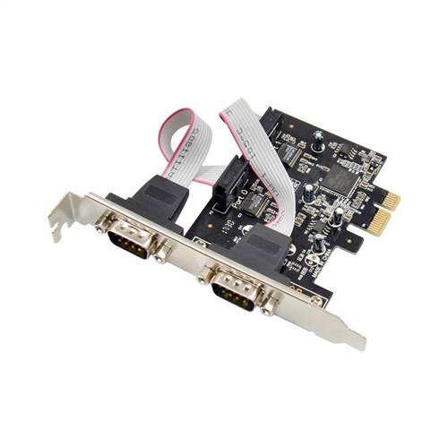 PCIe x1 OXPCIe952 2-port DB9 RS232 Serial Adapter Card with 16950 UART