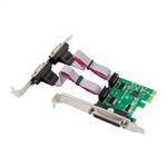 PCIe x1 2-port RS232 Serial & 1-port Parallel 2S1P Combo Card with ASIX AX99100 Chipset