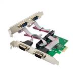 PCIe x1 AX99100 4-port DB9 RS232 Serial Adapter Card with 16950 UART