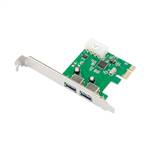 PCIe x1 2-port USB 3.0 Type-A USB Host Card with Asmedia ASM1042 Chipset