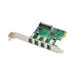 PCIe x1 4-port USB 3.0 Type-A USB Host Card with NEC720201 Chipset