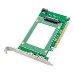 PCIe 3.0 x16 1-port Drive Adapter for 2.5-in U.2 SFF8639 NVMe SSD or 2.5-in SATA Drive