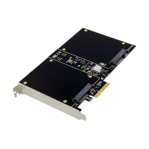PCIe 2.0 x2 2-port 2.5-inch SSD / HDD SATA III 6 Gbps RAID card