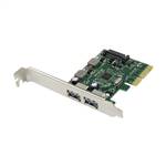 PCIe x4 2-port USB 3.1 Type-A USB Host Card with 3A/port