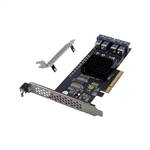 PCIe 3.0 x8 4-port U.2 SFF8643 NVMe SSD Expansion Card