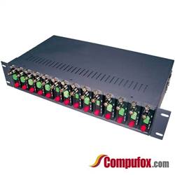 2U 19" Rackmount Chassis for 1 Channel Video Optical Converter Module